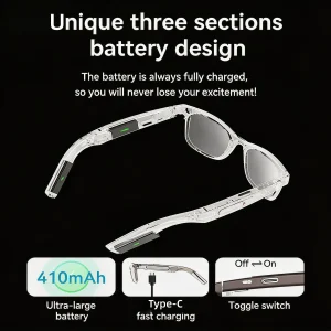 4K Camera Glasses with AI Smart Features - Thumbnail Image 4